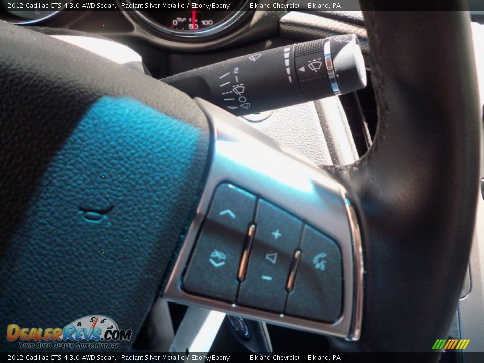 2012 Cadillac CTS 4 3.0 AWD Sedan Radiant Silver Metallic / Ebony/Ebony Photo #30
