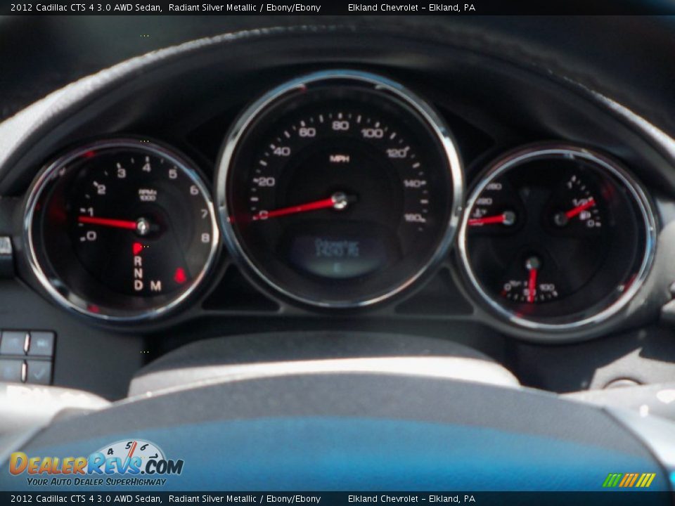 2012 Cadillac CTS 4 3.0 AWD Sedan Radiant Silver Metallic / Ebony/Ebony Photo #31