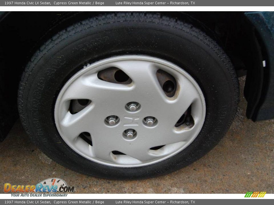 1997 Honda Civic LX Sedan Cypress Green Metallic / Beige Photo #9