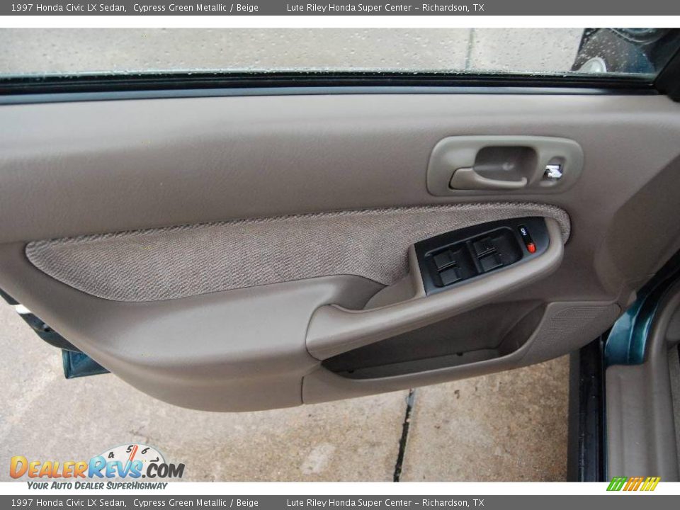 1997 Honda Civic LX Sedan Cypress Green Metallic / Beige Photo #10