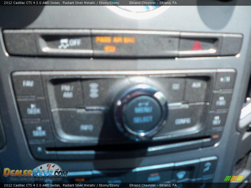 2012 Cadillac CTS 4 3.0 AWD Sedan Radiant Silver Metallic / Ebony/Ebony Photo #36