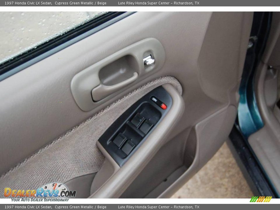 1997 Honda Civic LX Sedan Cypress Green Metallic / Beige Photo #11