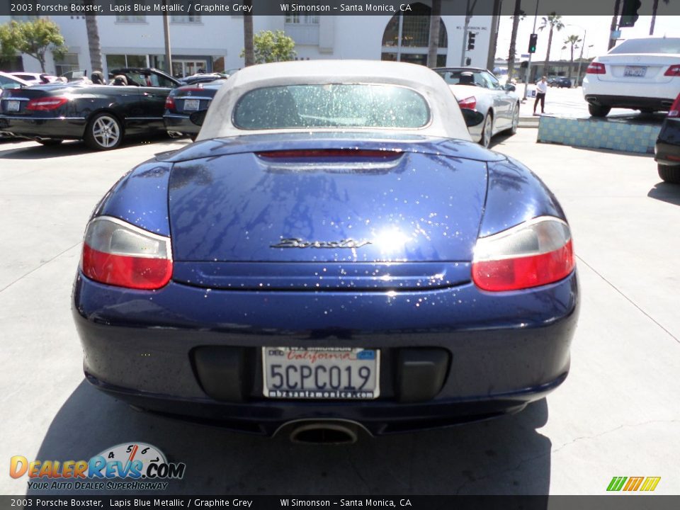 2003 Porsche Boxster Lapis Blue Metallic / Graphite Grey Photo #3