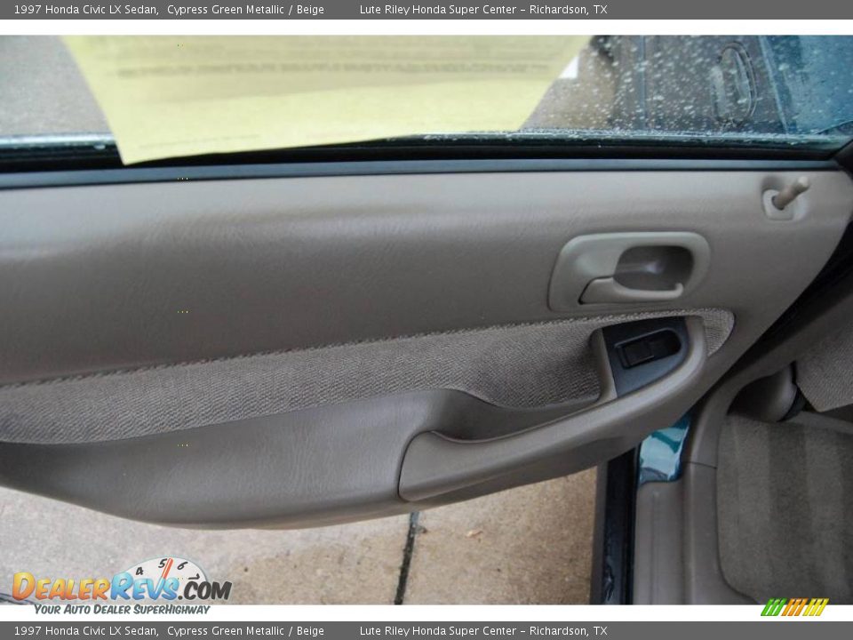 1997 Honda Civic LX Sedan Cypress Green Metallic / Beige Photo #19
