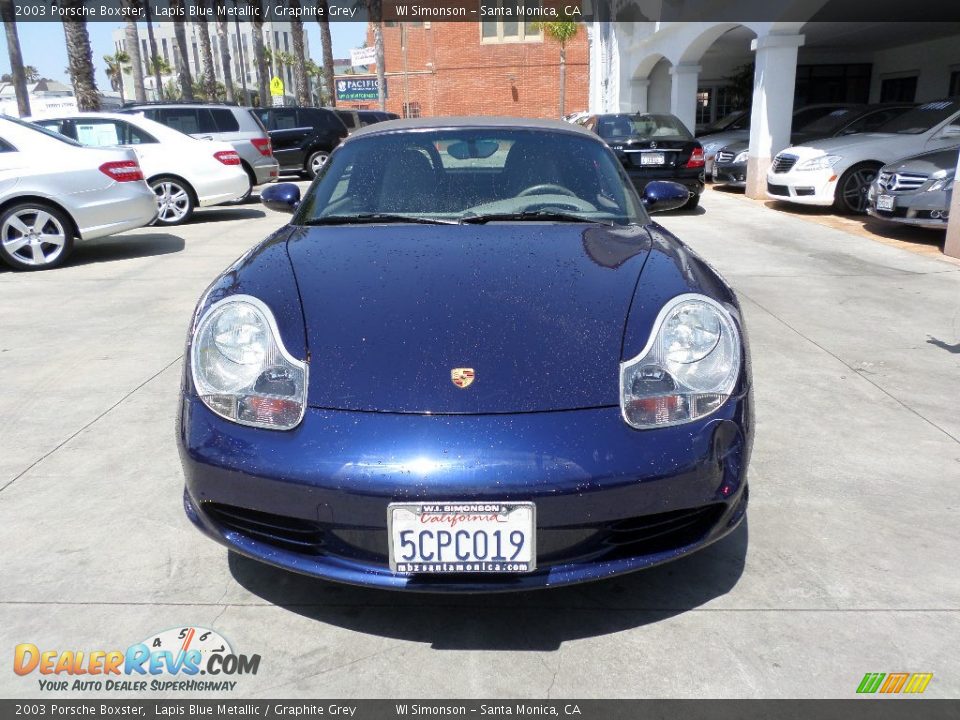2003 Porsche Boxster Lapis Blue Metallic / Graphite Grey Photo #6