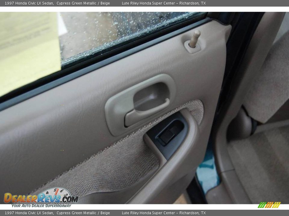 1997 Honda Civic LX Sedan Cypress Green Metallic / Beige Photo #20