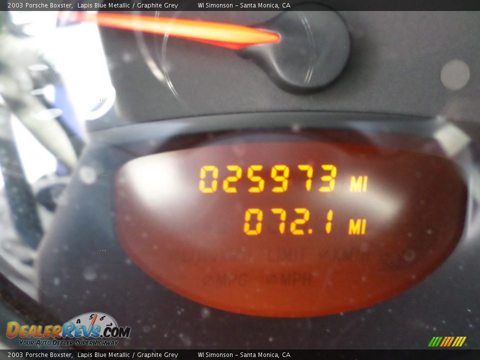 2003 Porsche Boxster Lapis Blue Metallic / Graphite Grey Photo #8
