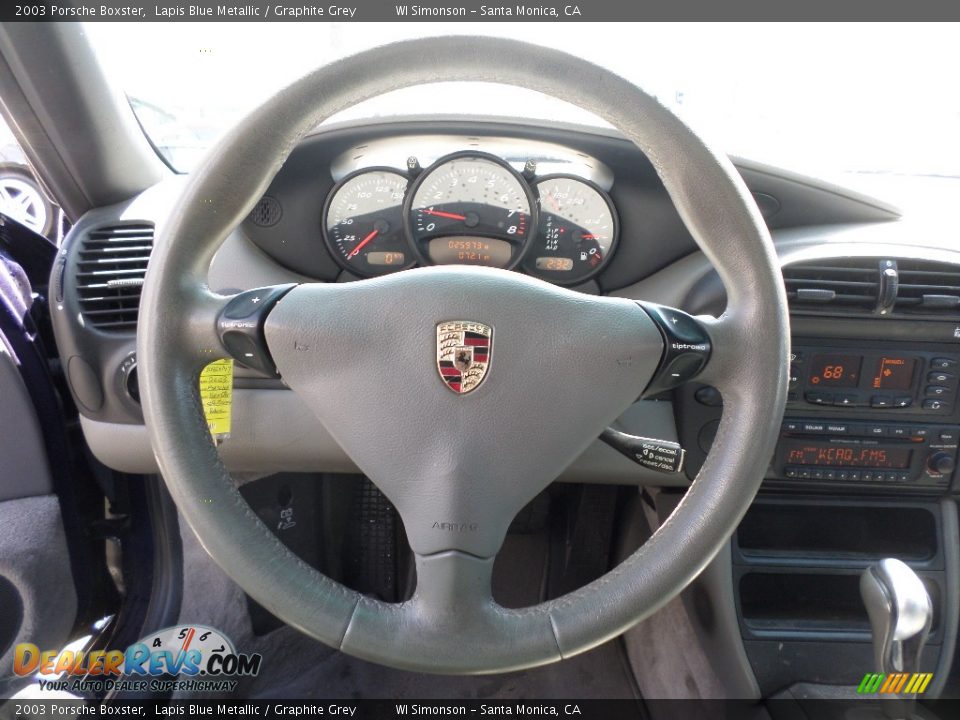 2003 Porsche Boxster Lapis Blue Metallic / Graphite Grey Photo #9