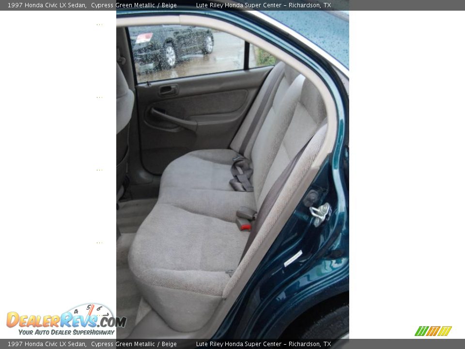 1997 Honda Civic LX Sedan Cypress Green Metallic / Beige Photo #22