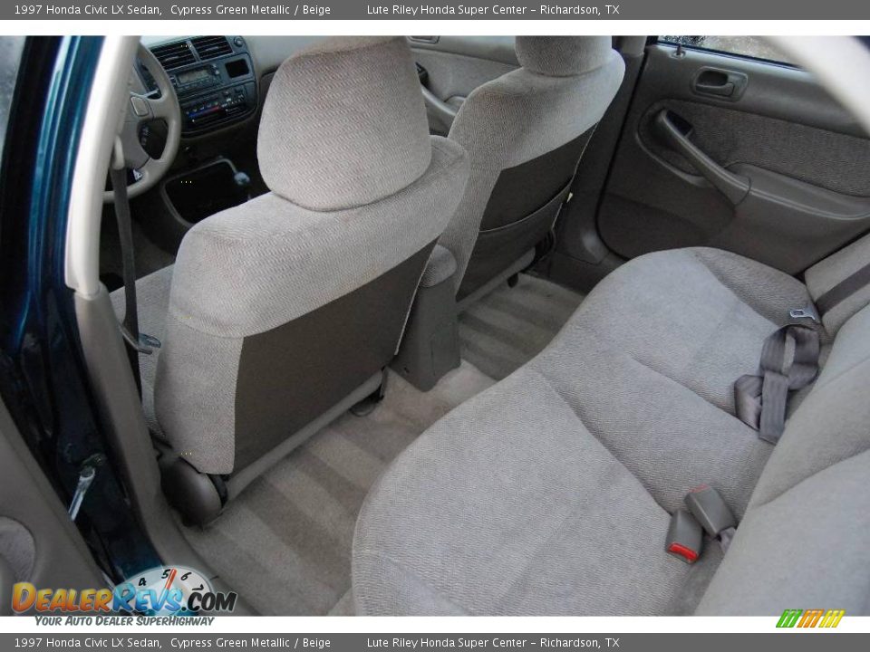 1997 Honda Civic LX Sedan Cypress Green Metallic / Beige Photo #23