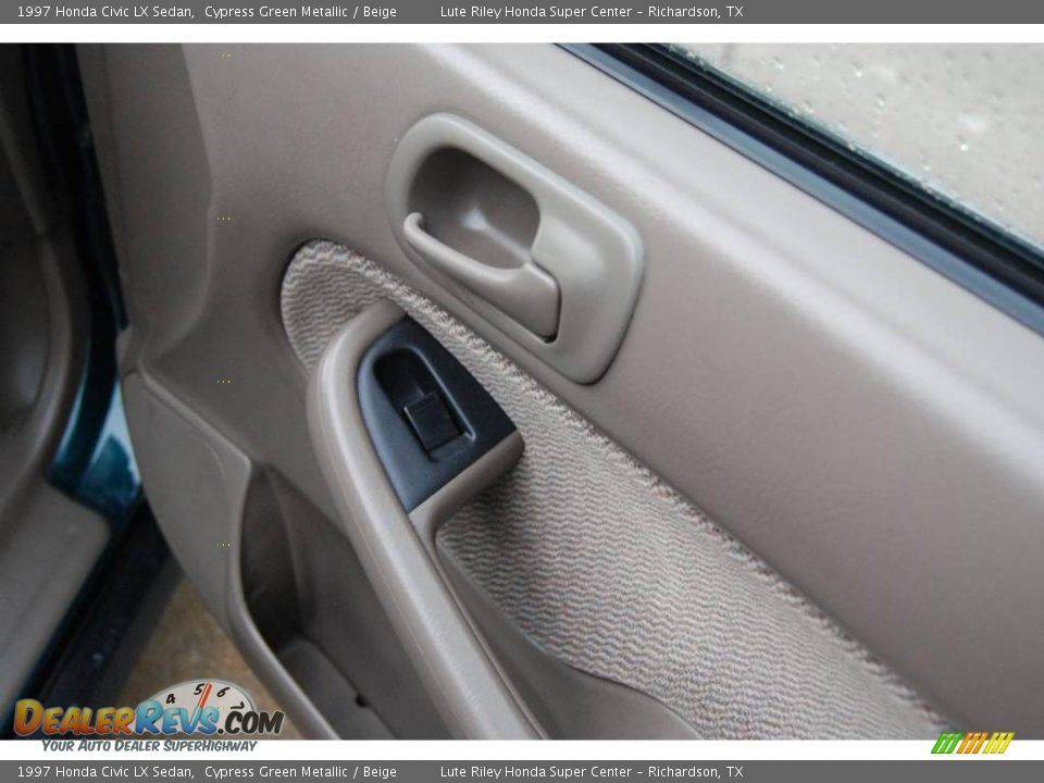 1997 Honda Civic LX Sedan Cypress Green Metallic / Beige Photo #25