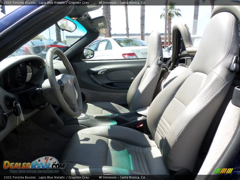 2003 Porsche Boxster Lapis Blue Metallic / Graphite Grey Photo #16