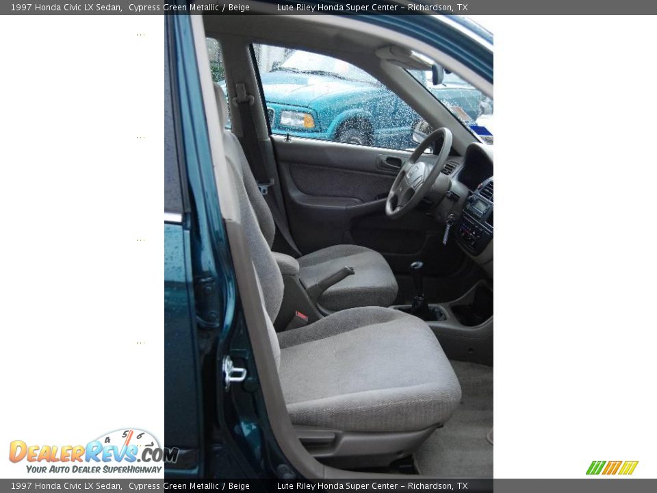 1997 Honda Civic LX Sedan Cypress Green Metallic / Beige Photo #27