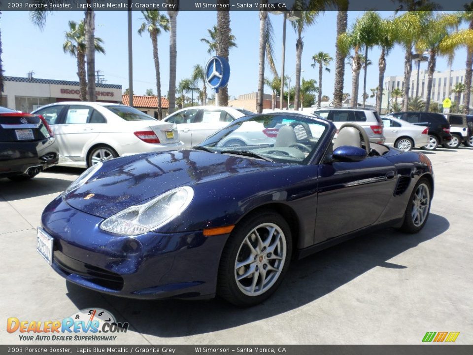2003 Porsche Boxster Lapis Blue Metallic / Graphite Grey Photo #20