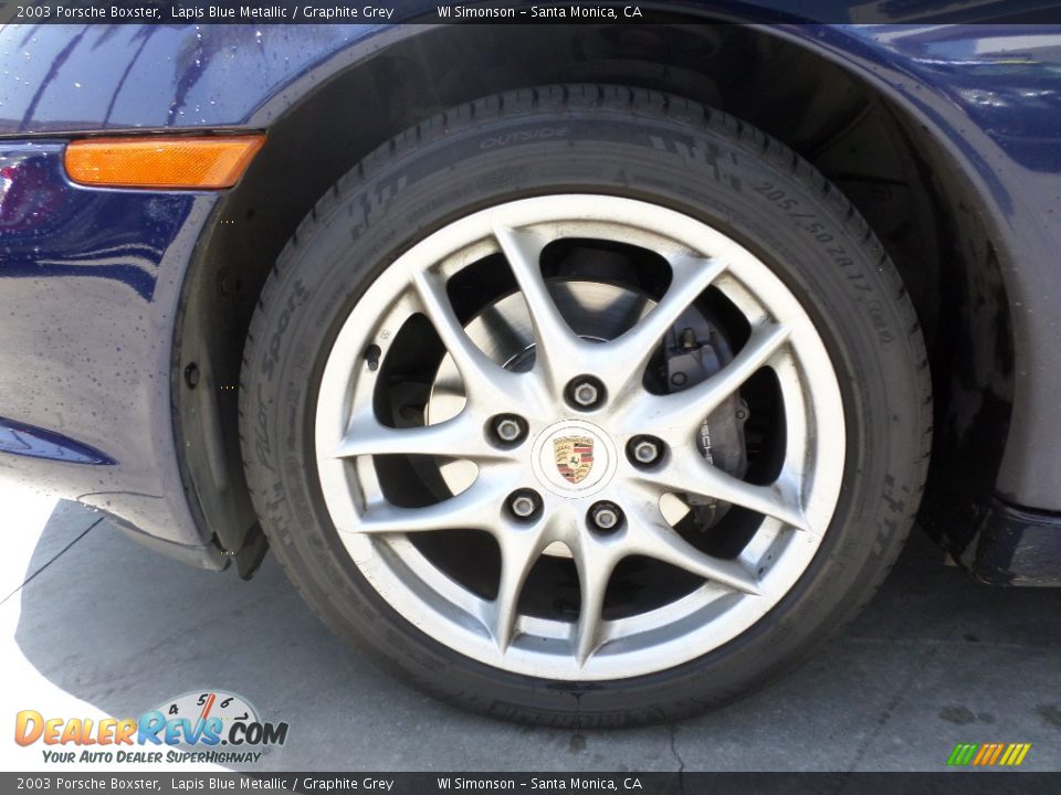 2003 Porsche Boxster Lapis Blue Metallic / Graphite Grey Photo #22