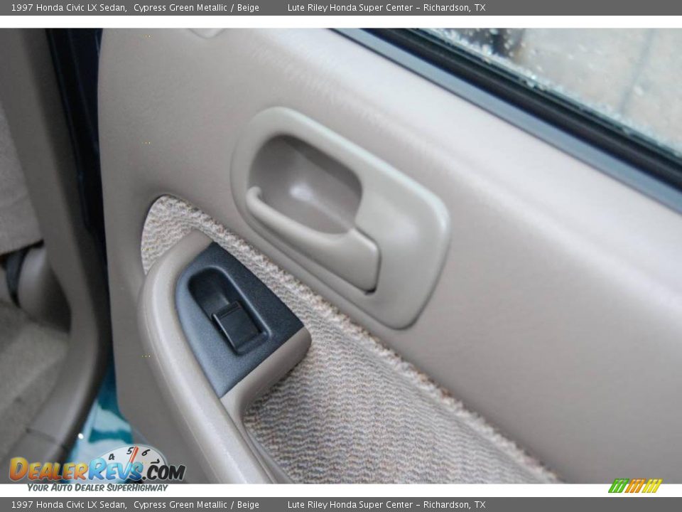 1997 Honda Civic LX Sedan Cypress Green Metallic / Beige Photo #31