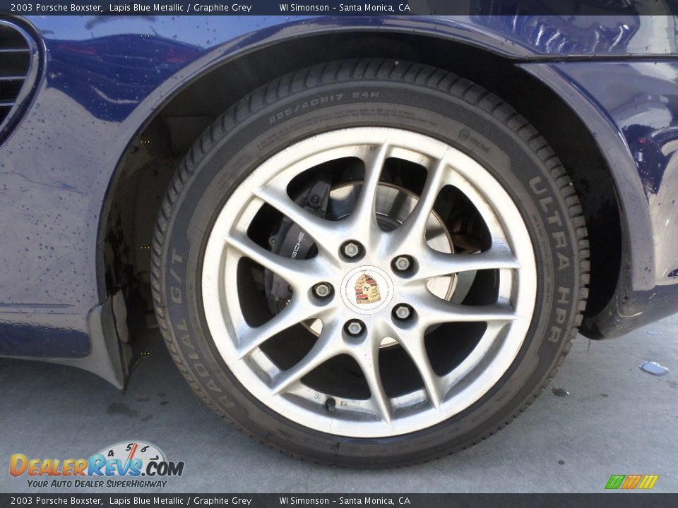 2003 Porsche Boxster Lapis Blue Metallic / Graphite Grey Photo #24