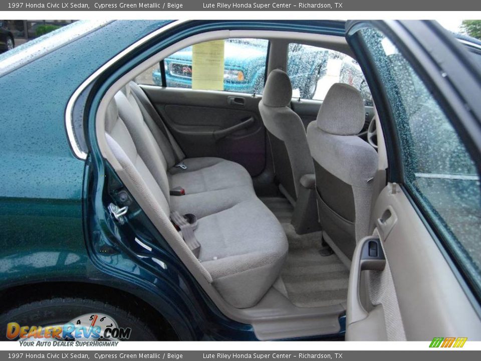 1997 Honda Civic LX Sedan Cypress Green Metallic / Beige Photo #32