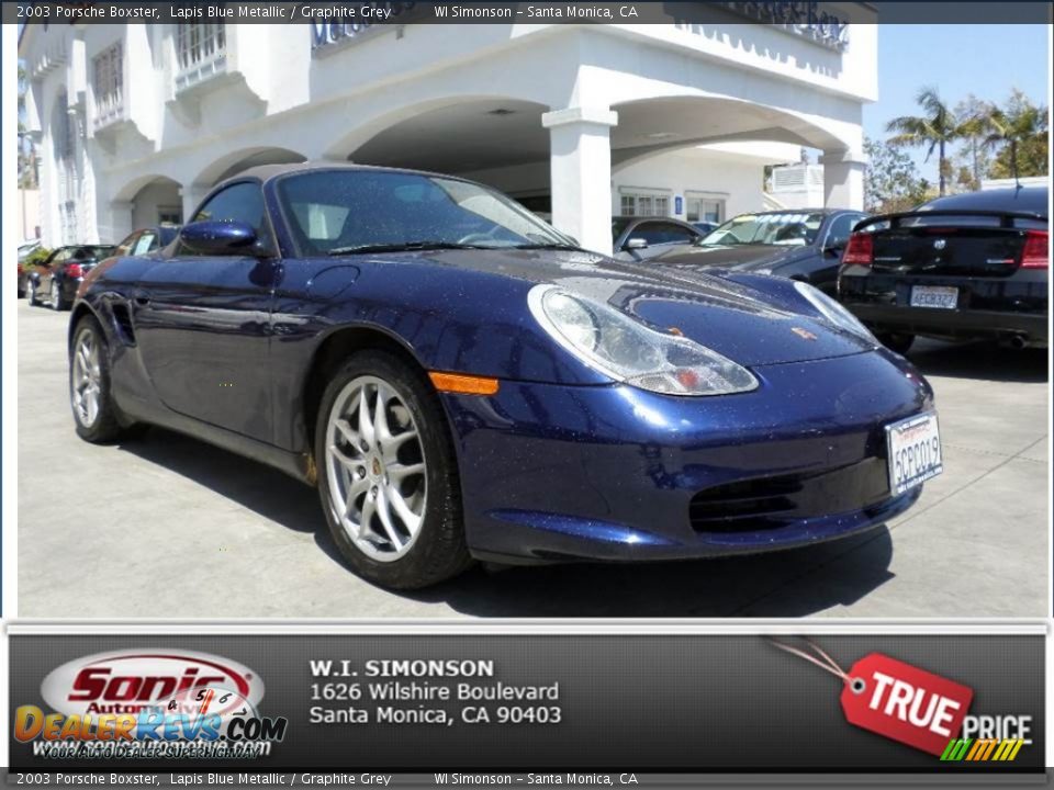 2003 Porsche Boxster Lapis Blue Metallic / Graphite Grey Photo #26