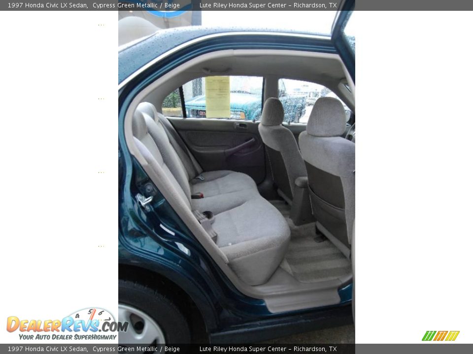 1997 Honda Civic LX Sedan Cypress Green Metallic / Beige Photo #33
