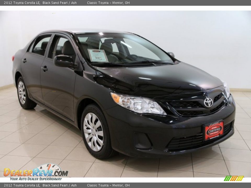 2012 Toyota Corolla LE Black Sand Pearl / Ash Photo #1