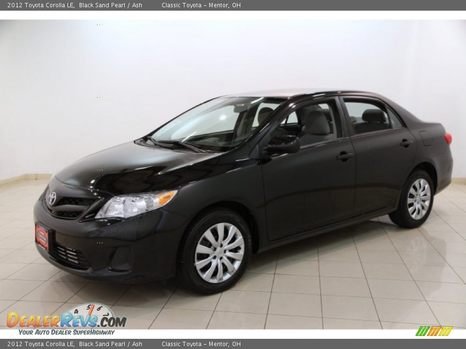 2012 Toyota Corolla LE Black Sand Pearl / Ash Photo #3