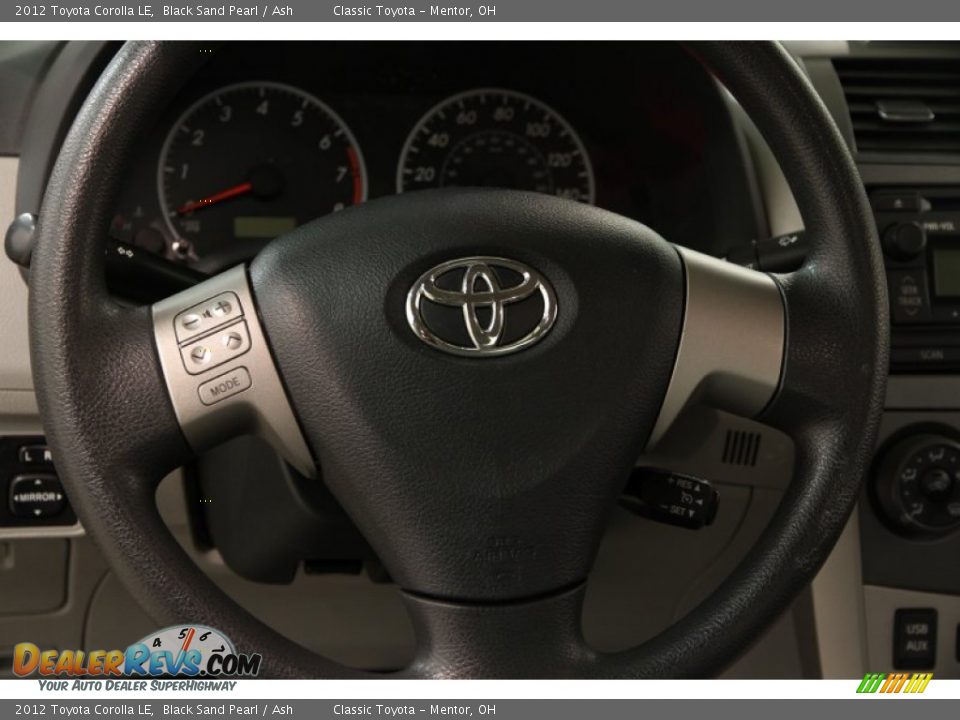 2012 Toyota Corolla LE Black Sand Pearl / Ash Photo #6