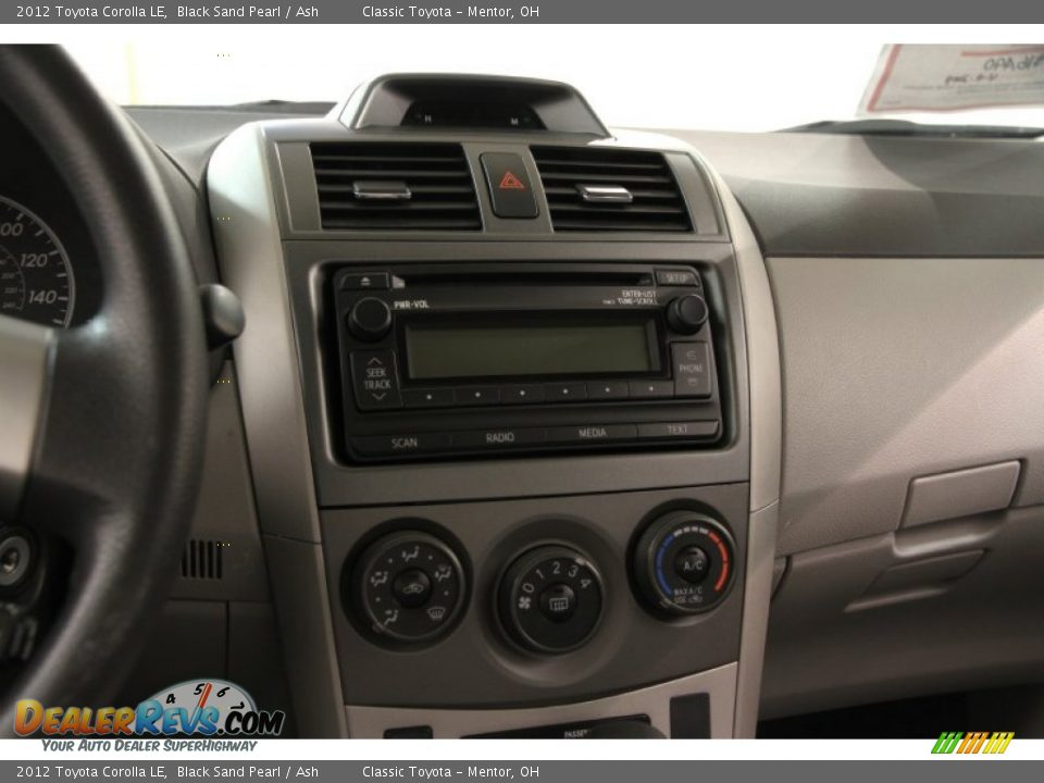 2012 Toyota Corolla LE Black Sand Pearl / Ash Photo #7