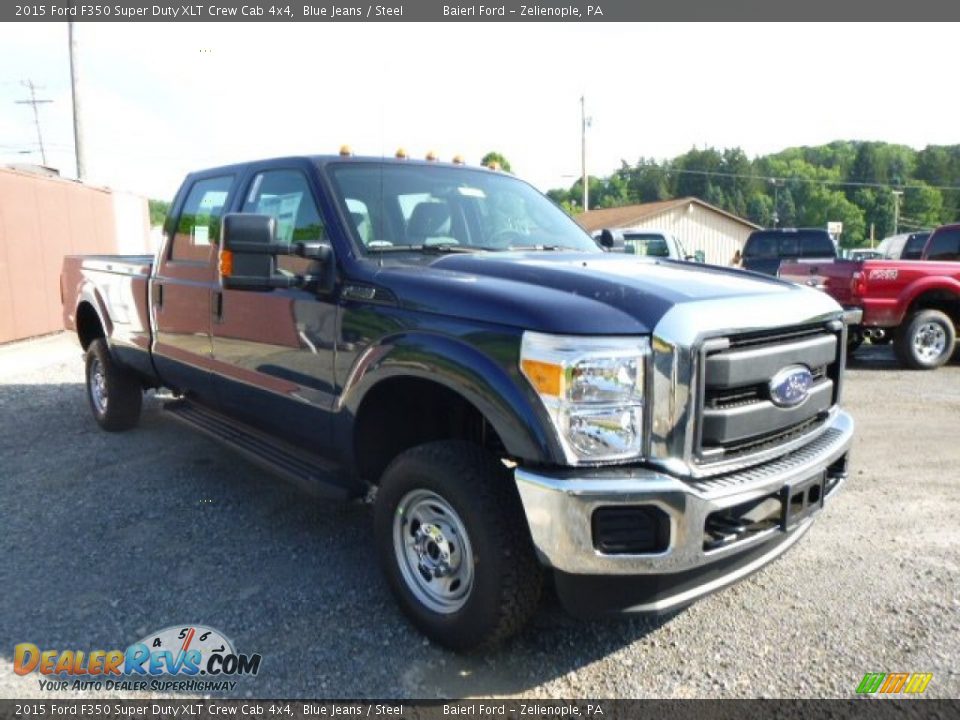 2015 Ford F350 Super Duty XLT Crew Cab 4x4 Blue Jeans / Steel Photo #2
