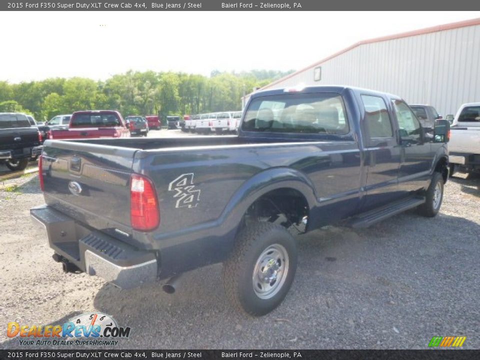 2015 Ford F350 Super Duty XLT Crew Cab 4x4 Blue Jeans / Steel Photo #8