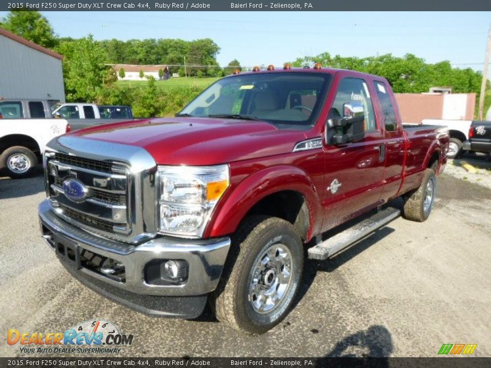 2015 Ford F250 Super Duty XLT Crew Cab 4x4 Ruby Red / Adobe Photo #4
