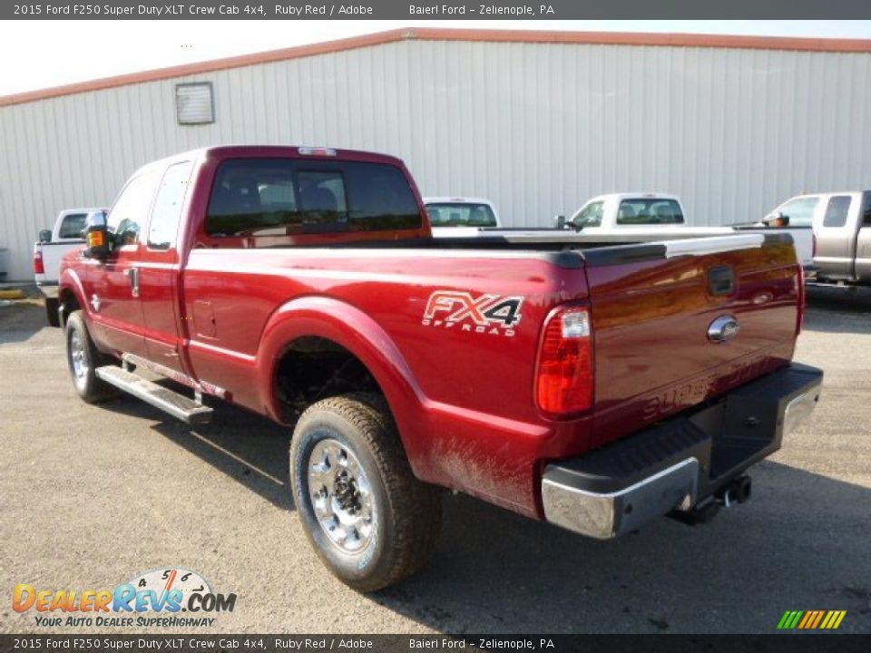 2015 Ford F250 Super Duty XLT Crew Cab 4x4 Ruby Red / Adobe Photo #6