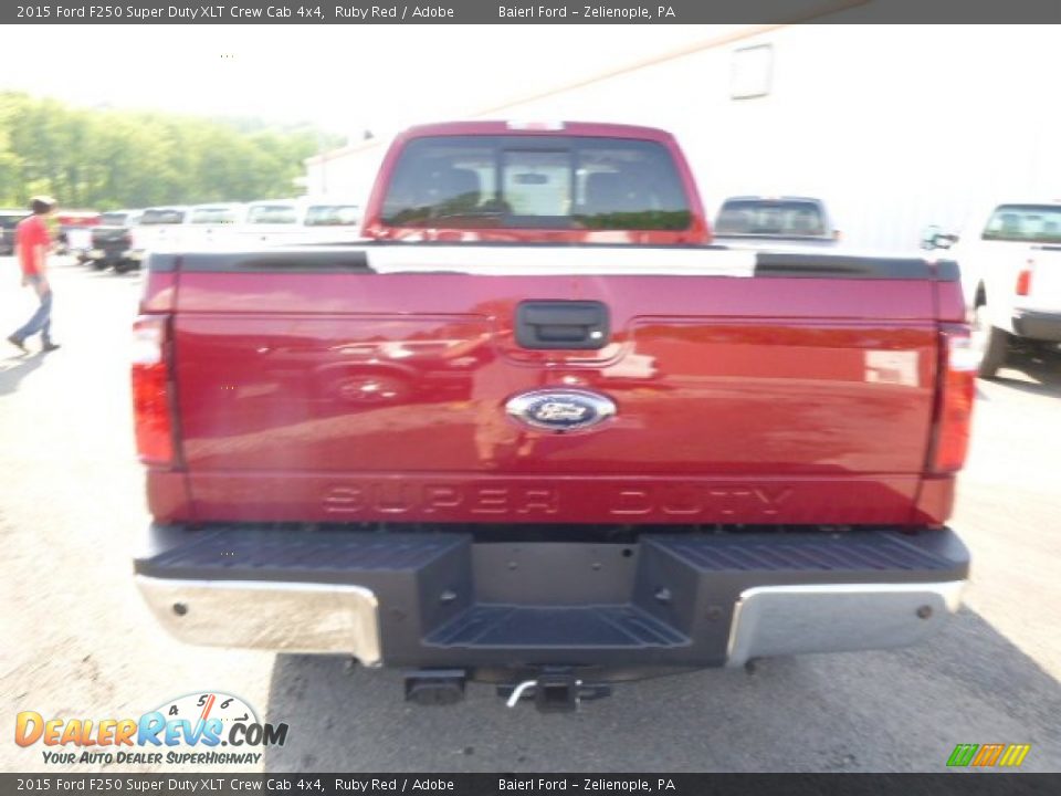 2015 Ford F250 Super Duty XLT Crew Cab 4x4 Ruby Red / Adobe Photo #7