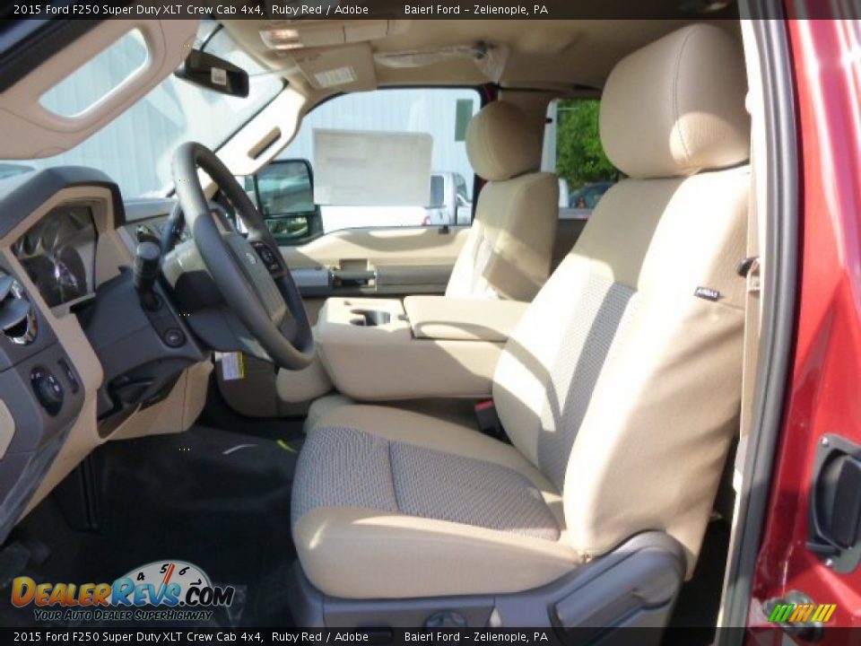 2015 Ford F250 Super Duty XLT Crew Cab 4x4 Ruby Red / Adobe Photo #10
