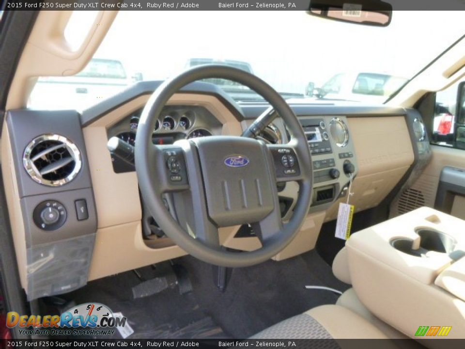 2015 Ford F250 Super Duty XLT Crew Cab 4x4 Ruby Red / Adobe Photo #13