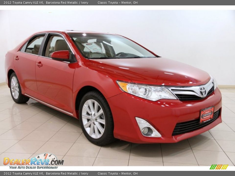 2012 Toyota Camry XLE V6 Barcelona Red Metallic / Ivory Photo #1