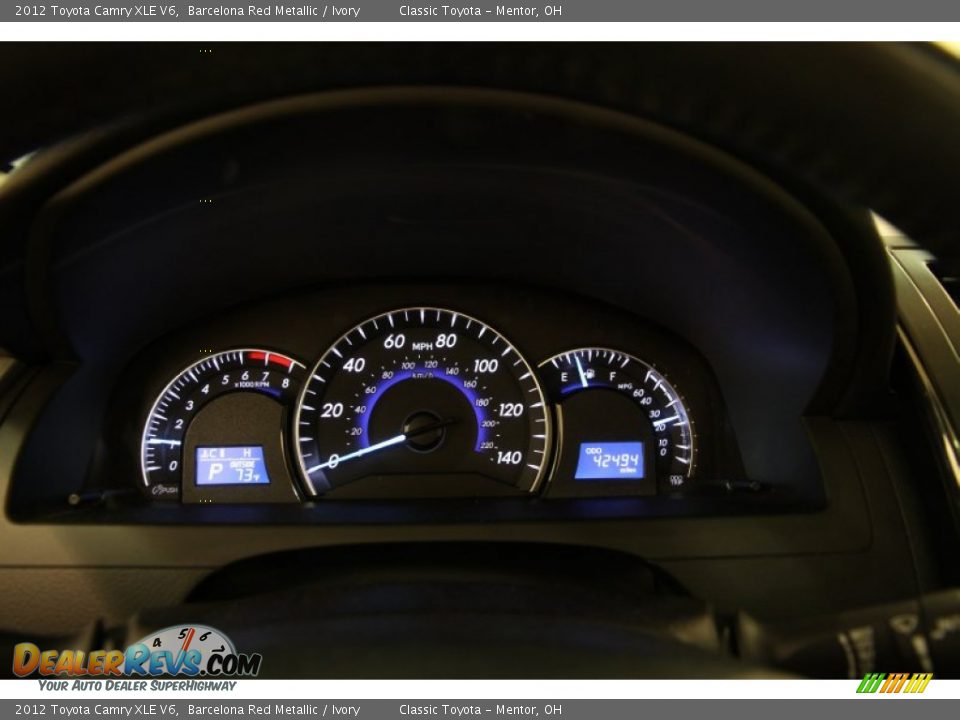 2012 Toyota Camry XLE V6 Barcelona Red Metallic / Ivory Photo #7