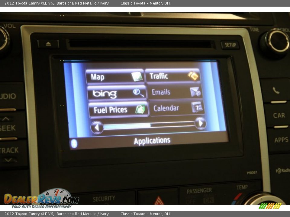 2012 Toyota Camry XLE V6 Barcelona Red Metallic / Ivory Photo #11