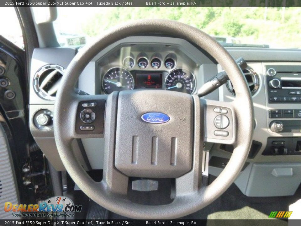2015 Ford F250 Super Duty XLT Super Cab 4x4 Steering Wheel Photo #18