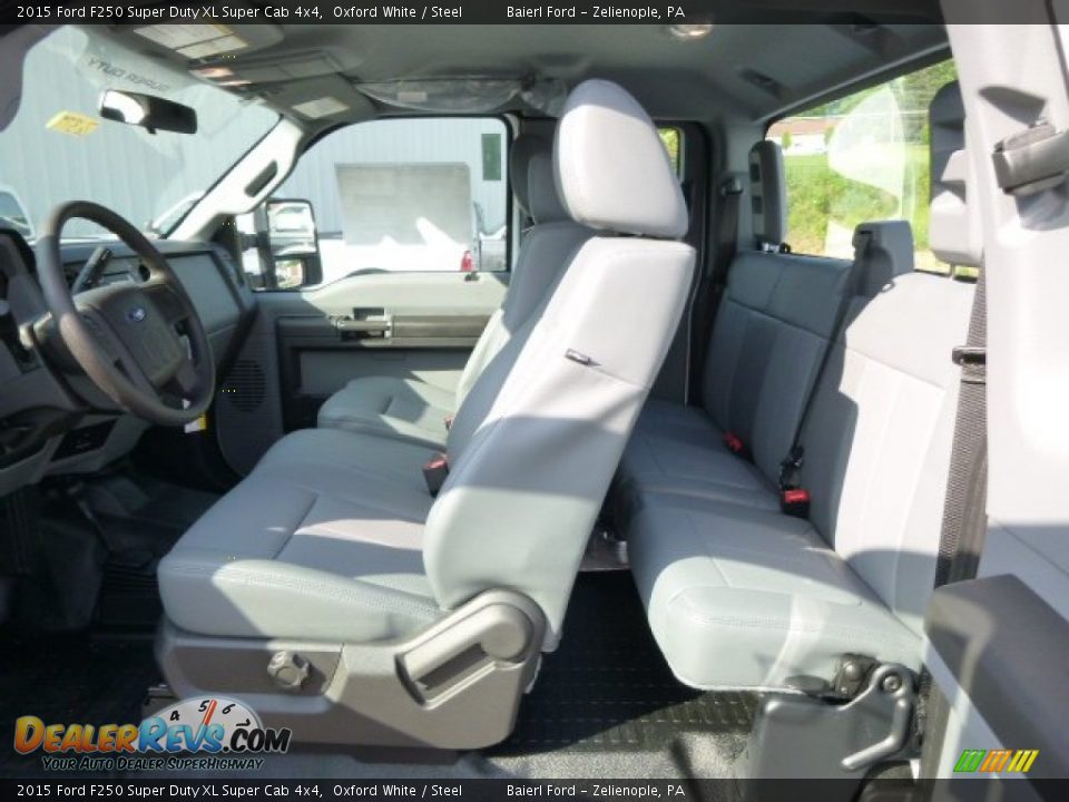 2015 Ford F250 Super Duty XL Super Cab 4x4 Oxford White / Steel Photo #12