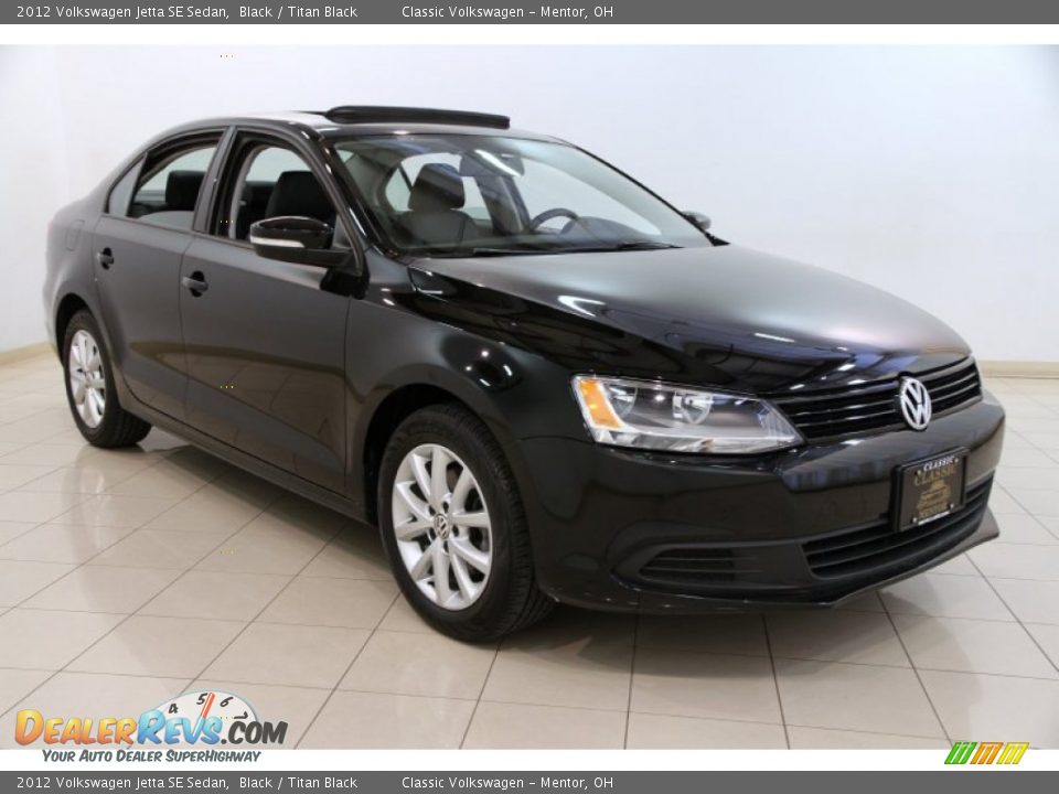 2012 Volkswagen Jetta SE Sedan Black / Titan Black Photo #1