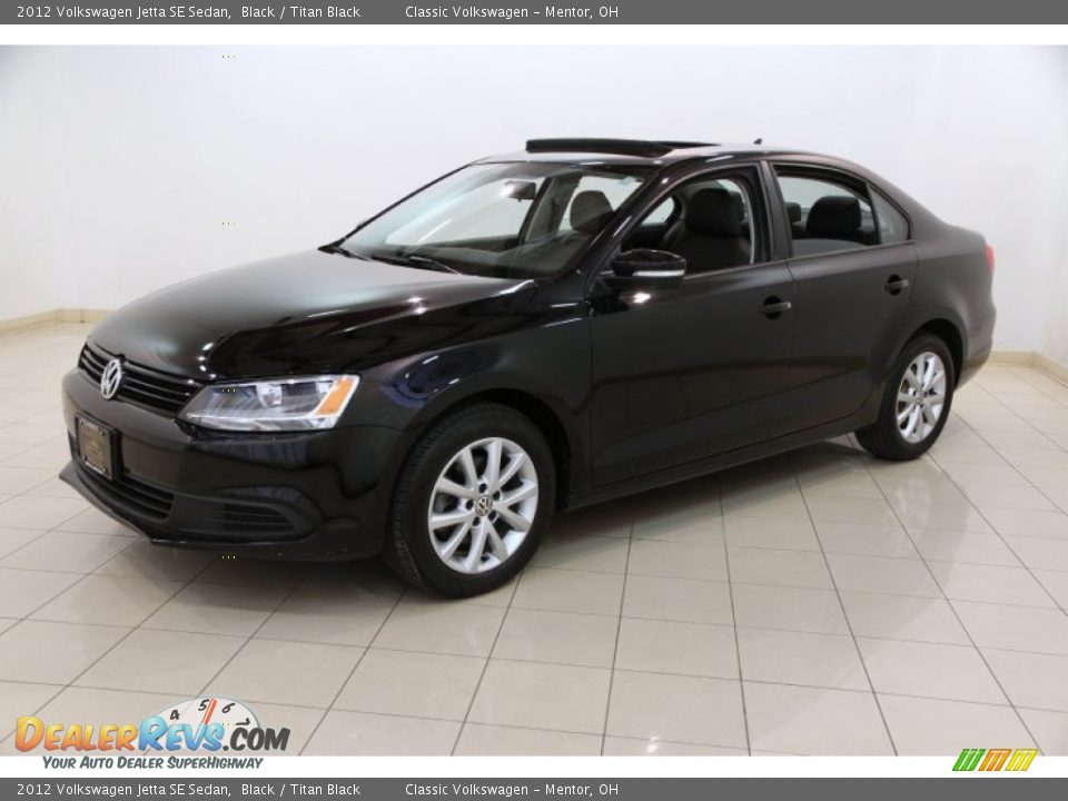 2012 Volkswagen Jetta SE Sedan Black / Titan Black Photo #3