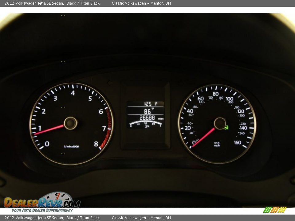 2012 Volkswagen Jetta SE Sedan Black / Titan Black Photo #7