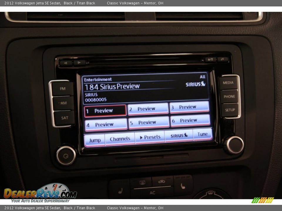 2012 Volkswagen Jetta SE Sedan Black / Titan Black Photo #11