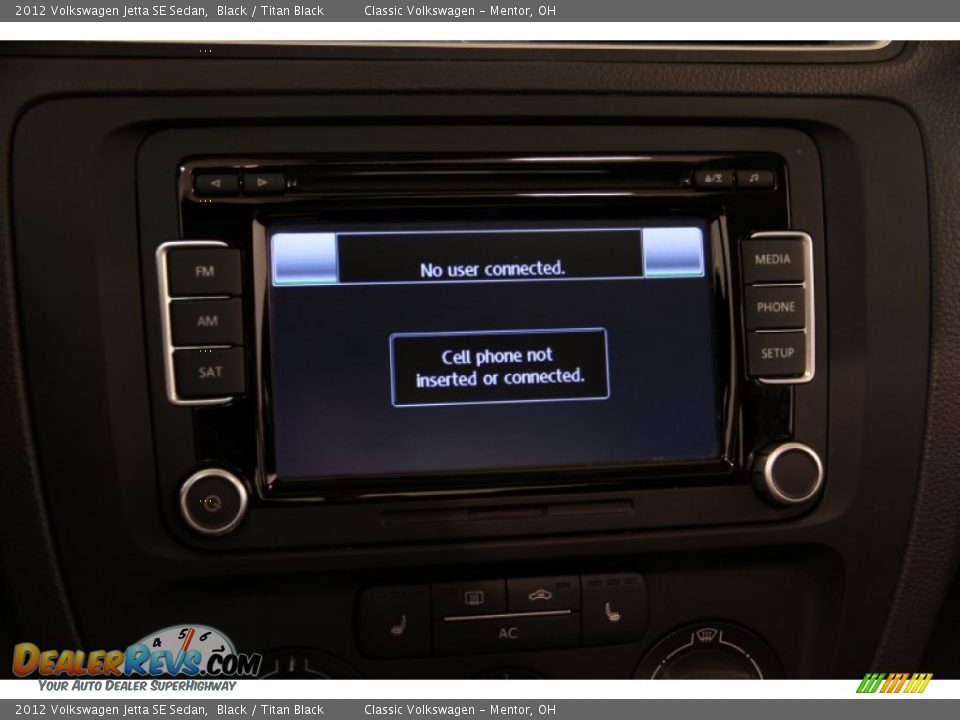 2012 Volkswagen Jetta SE Sedan Black / Titan Black Photo #12