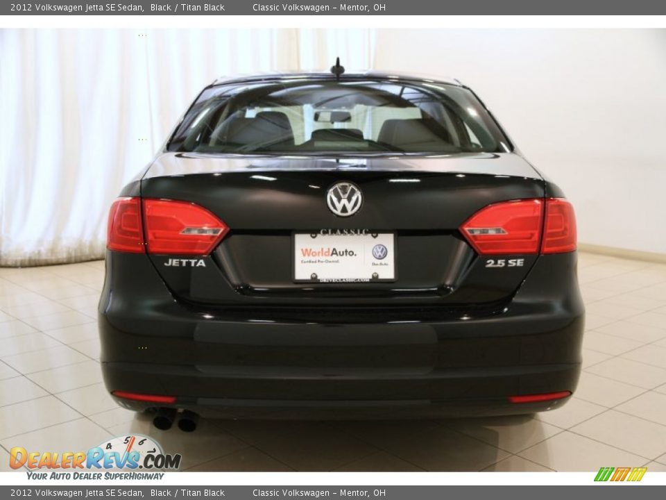 2012 Volkswagen Jetta SE Sedan Black / Titan Black Photo #18