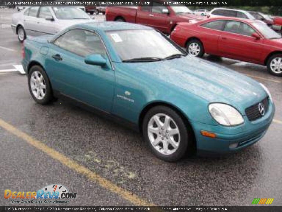 1998 Mercedes-Benz SLK 230 Kompressor Roadster Calypso Green Metallic / Black Photo #3