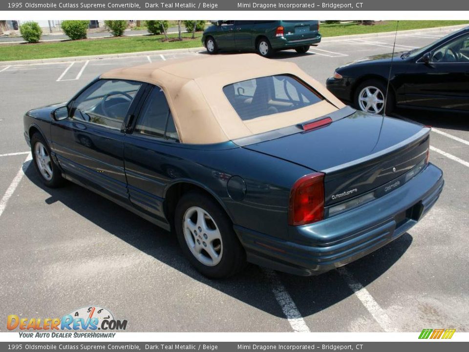 1995 Oldsmobile Cutlass Supreme Convertible Dark Teal Metallic / Beige Photo #8