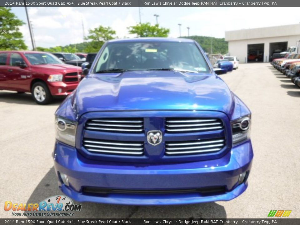 2014 Ram 1500 Sport Quad Cab 4x4 Blue Streak Pearl Coat / Black Photo #3