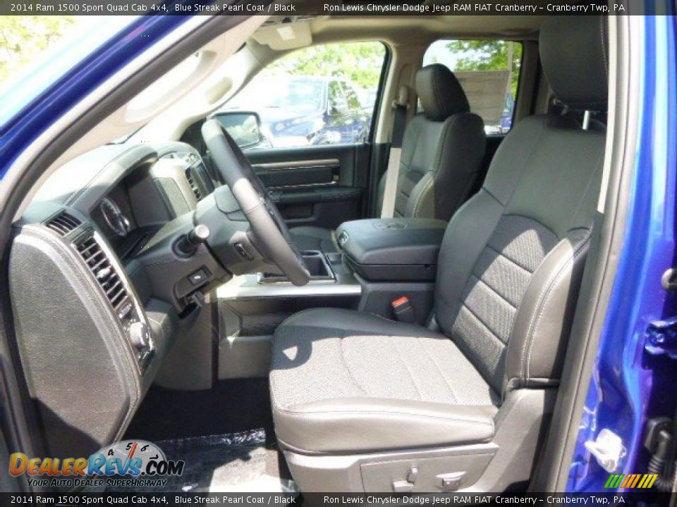 2014 Ram 1500 Sport Quad Cab 4x4 Blue Streak Pearl Coat / Black Photo #10
